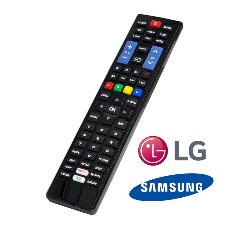 MK FLORIA Superior fjärrkontrol UNI TV SAM/LG - Ersättningsfjärrkontroll för TV-märken Samsung/LG 2xAAA