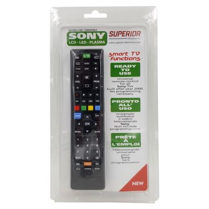 MK FLORIA Superior fjärrkontrol UNI TV SONY - Ersättningsfjärrkontroll för SONY-TV-apparater 2xAAA