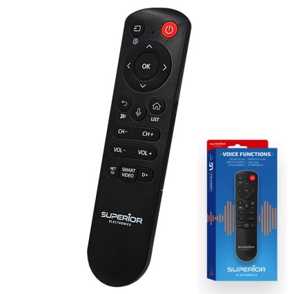 MK FLORIA Superior RC UNI TV LG VOICE - Reservdelsfjärrkontroll för LG-TV, 2xAAA