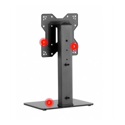 MK FLORIA Superior SUPSTV019 - Golvstativ för TV 23-43 svart