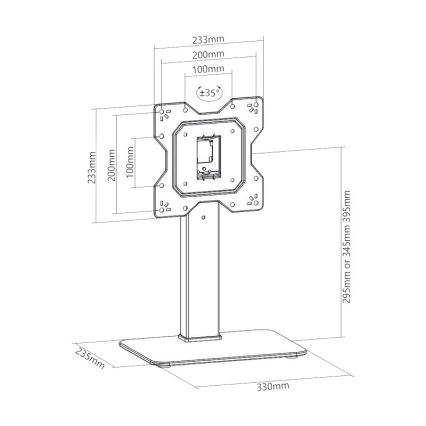 MK FLORIA Superior SUPSTV019 - Golvstativ för TV 23-43 svart
