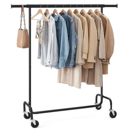 Mobil fristående klädhängare LINEA, svart