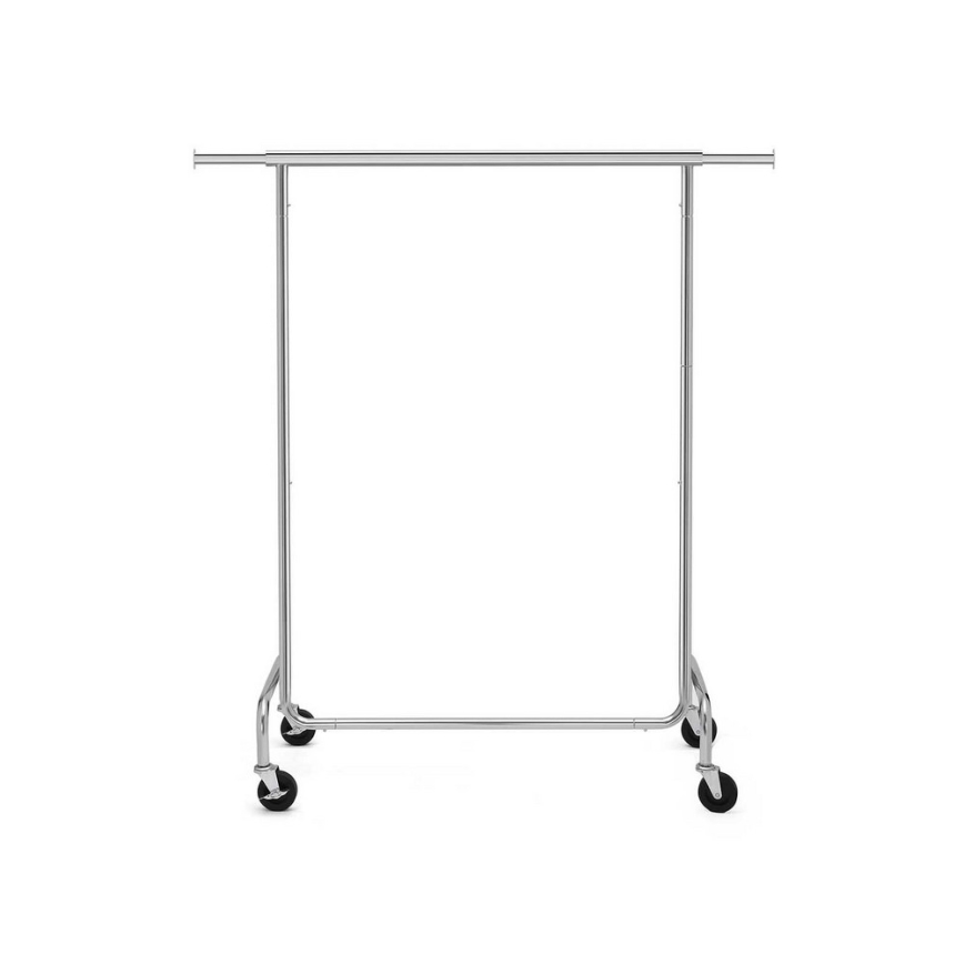 Mobil klädställning JEAN 110/150x160x45 cm, silverfärgad