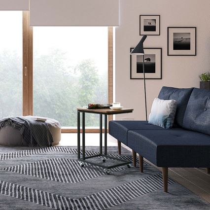 Mobilt avlastningsbord ELDUR brun/svart