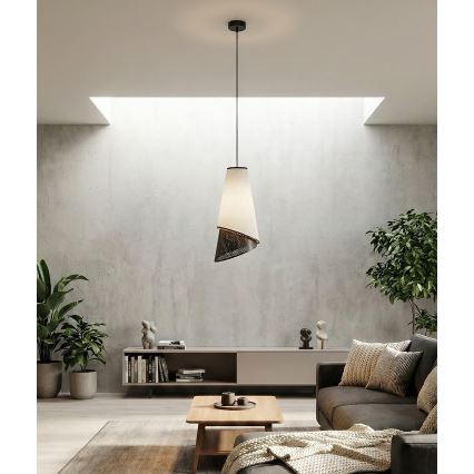 MODA pendellampa på sladd 1xE27/15W/230V grå/svart