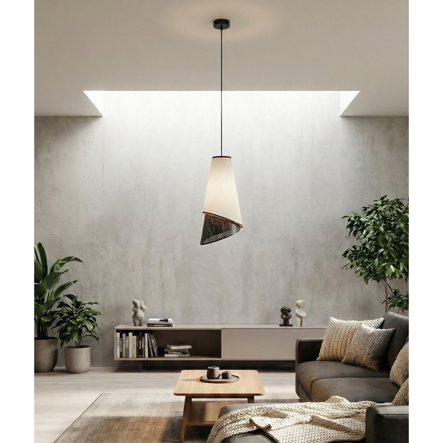 MODA pendellampa på sladd 1xE27/15W/230V grå/svart