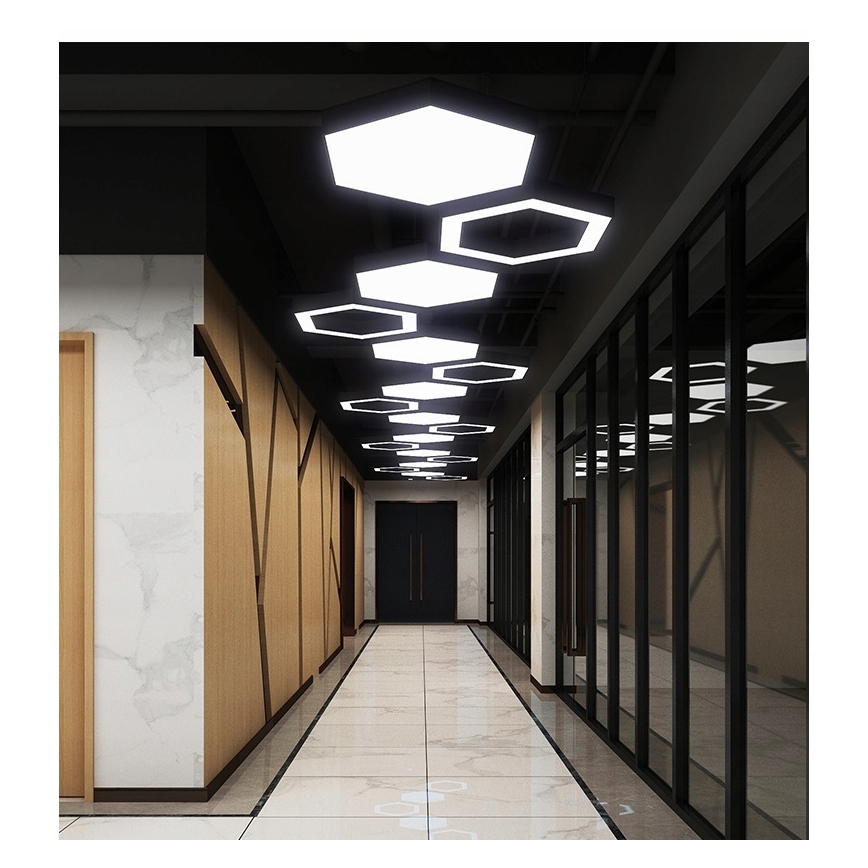 Modern LED-pendel på vajer, 20W/230V, svart