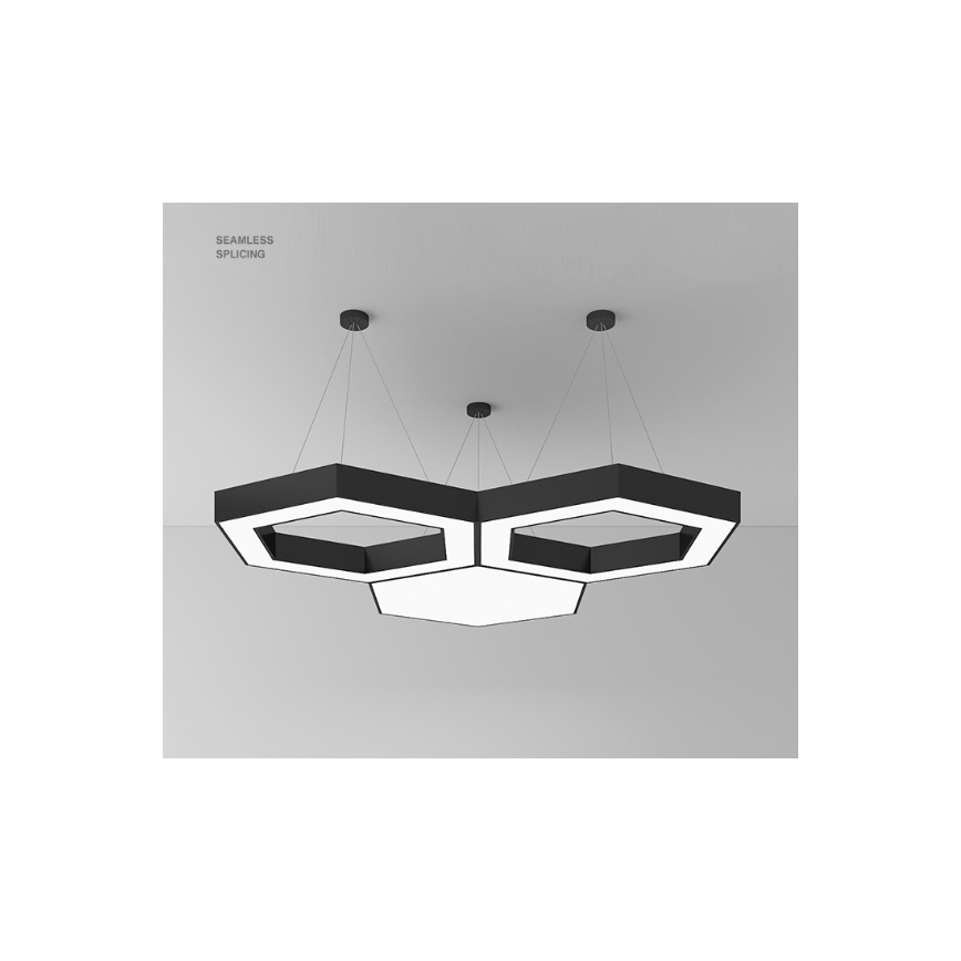 Modern LED-pendel på vajer, 20W/230V, svart