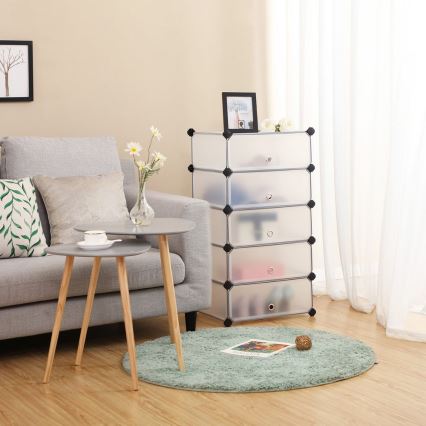 Modulär hylla med lådor BOXIFY vit