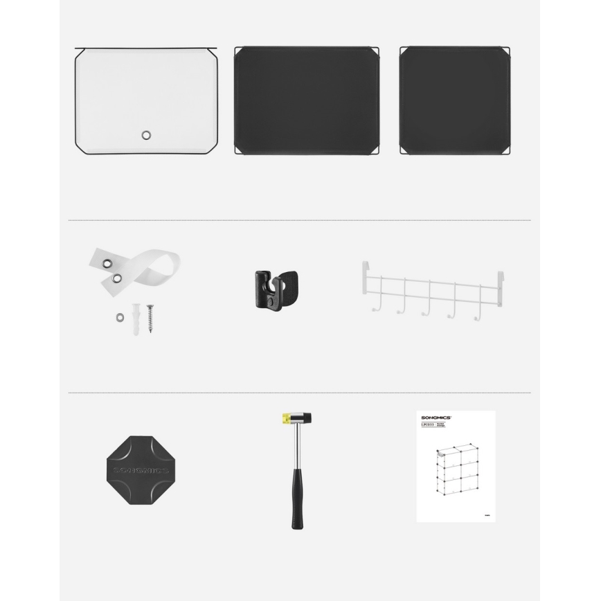 Modulärt hyllsystem med fack BOXIFY, svart