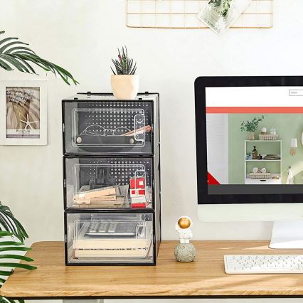 Modulärt hyllsystem med fack BOXIFY, svart