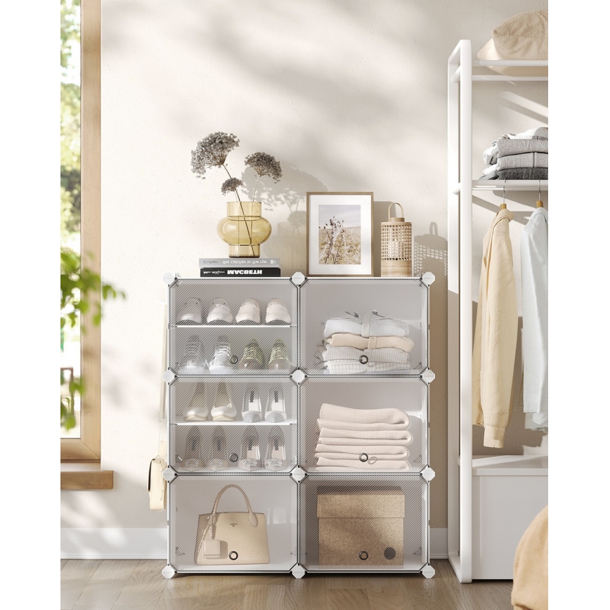 Modulärt hyllsystem med fack BOXIFY, vit