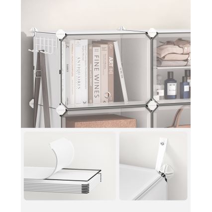 Modulärt hyllsystem med fack BOXIFY, vit