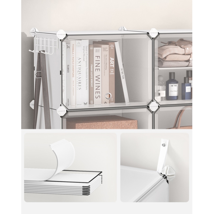 Modulärt hyllsystem med fack BOXIFY, vit