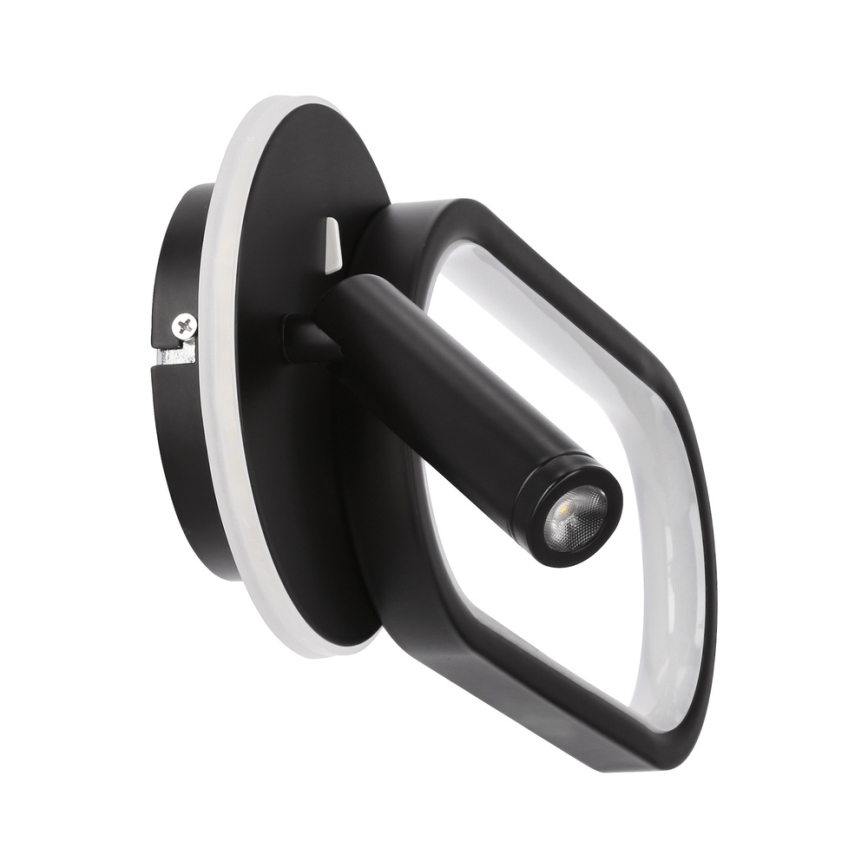 LED Vägglampa MONET LED/13W/230V + LED/2W 3000/4000/6000K svart