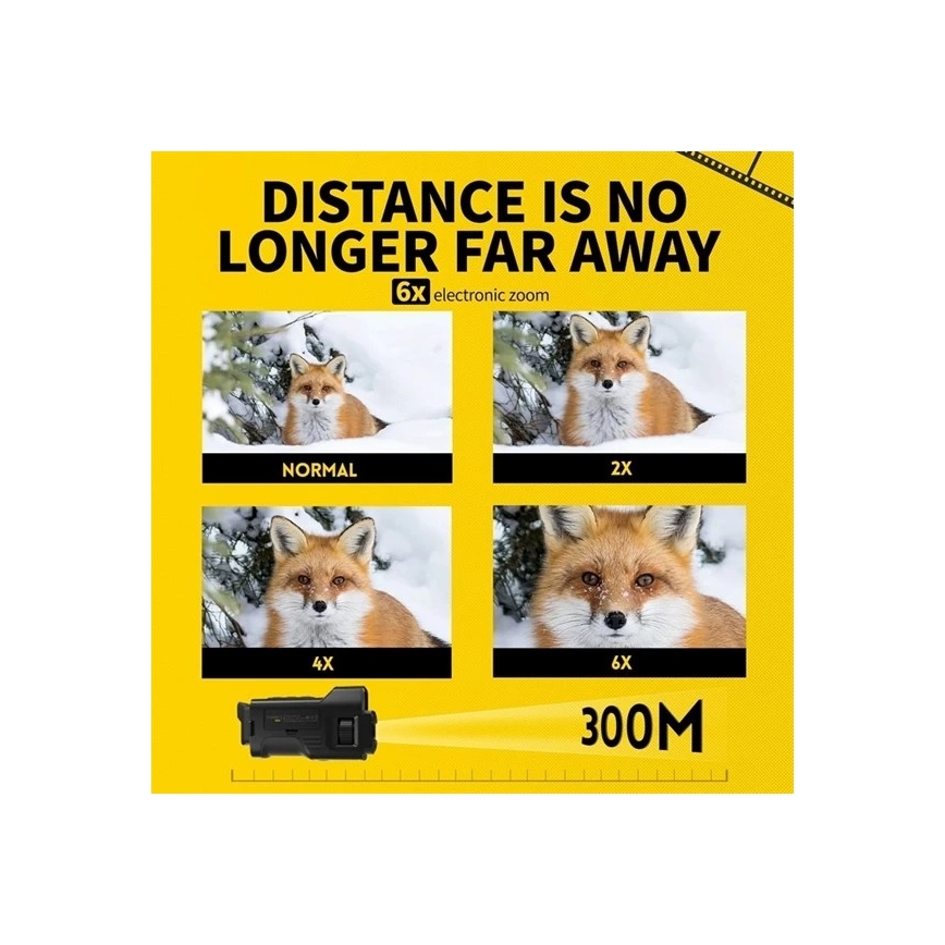 Monokulär kikare med nattsyn 6x25 2000 mAh