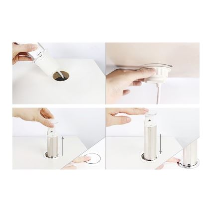 Monterbar uttagskolonn för bordsskiva, 3x230V