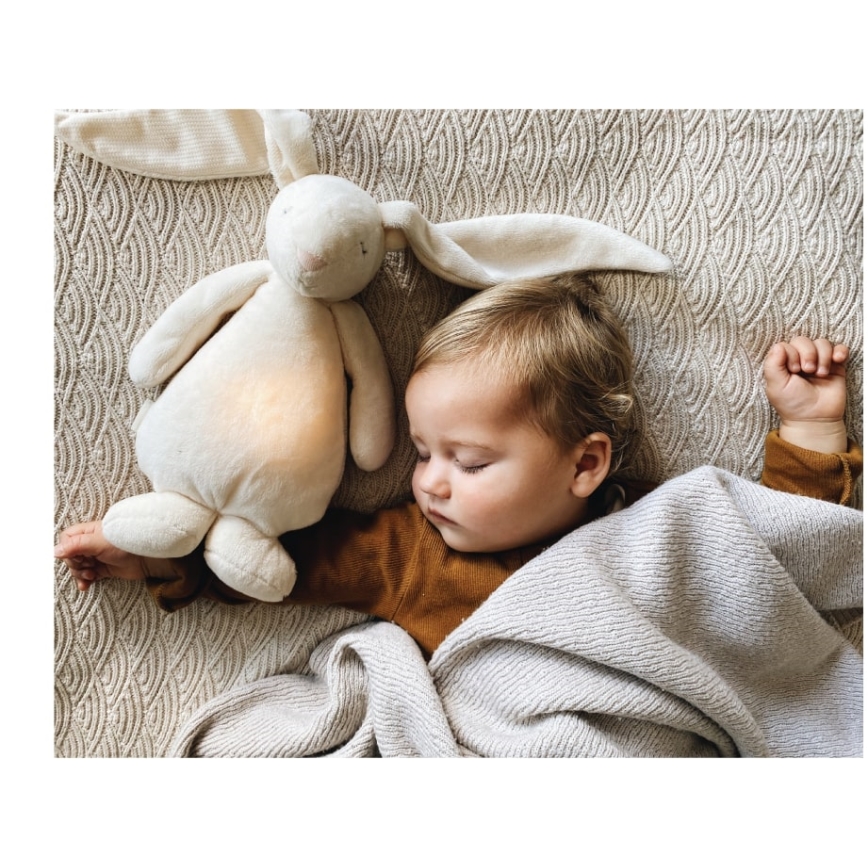 Moonie - Barn liten nattlampa kanin kräm