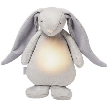 Moonie - Children's liten night lamp kanin silver