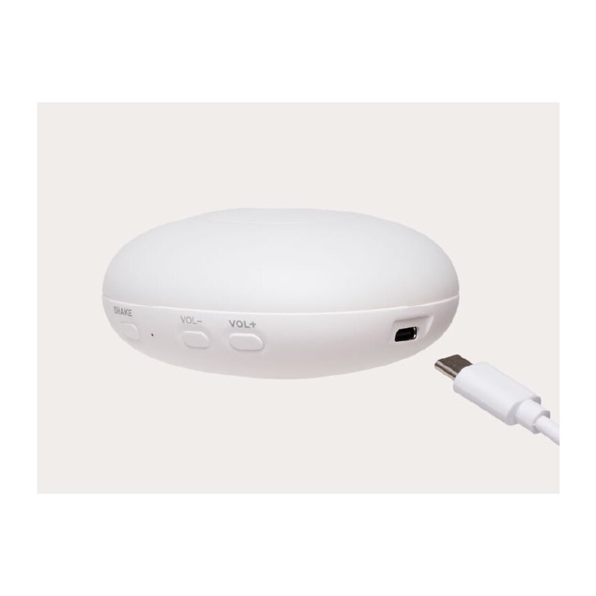 Moonie - Goskompis med melodi och ljus 2.0 kanin organic ros