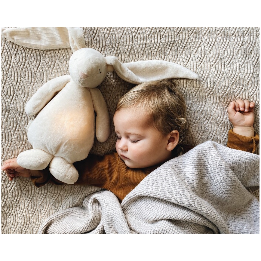 Moonie - Goskompis med melodi och ljus kanin 2.0 organic cappuccino