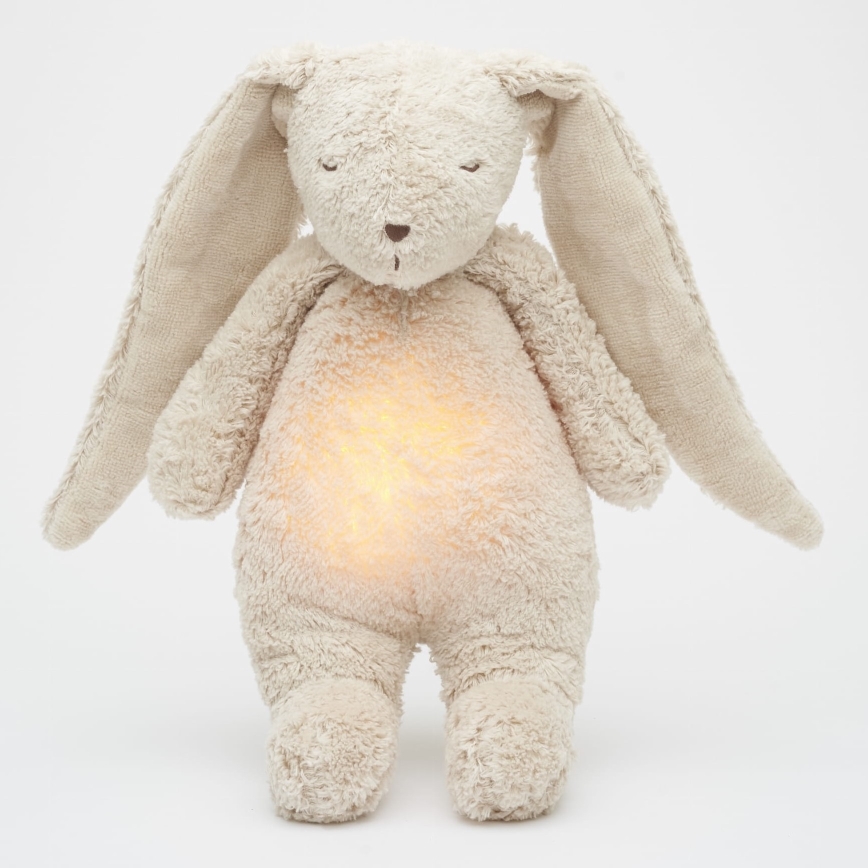 Moonie - Goskompis med melodi och ljus kanin 2.0 organic Sand