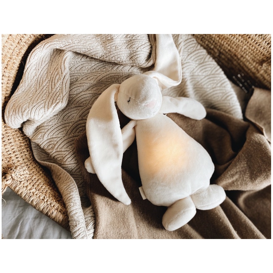 Moonie - Goskompis med melodi och ljus kanin 2.0 organic Sand