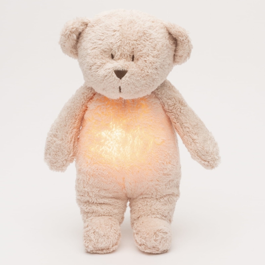 Moonie - Goskompis med melodi och ljus liten björn 2.0 organic ros
