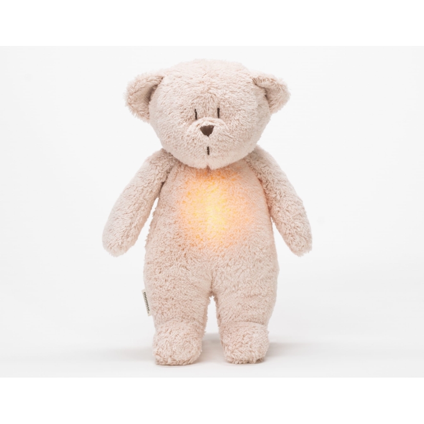 Moonie - Goskompis med melodi och ljus liten björn 2.0 organic ros