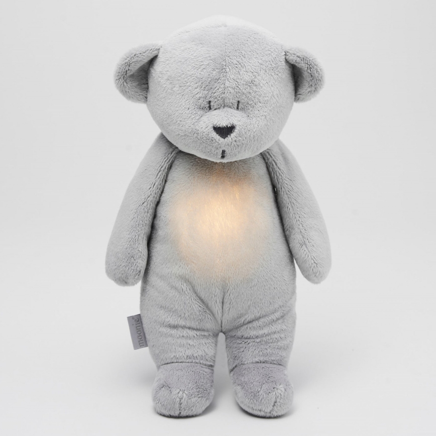 Moonie - Goskompis med melodi och ljus liten björn 2.0 silver