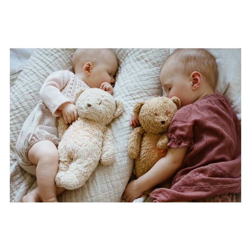 Moonie - Goskompis med melodi och ljus liten björn organic caramel natur