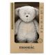 Moonie - Goskompis med melodi och ljus liten björn organic grå natur