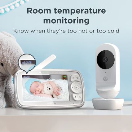 Motorola  - Smart babylarm Nursery Ease 44 Connect Wi-Fi