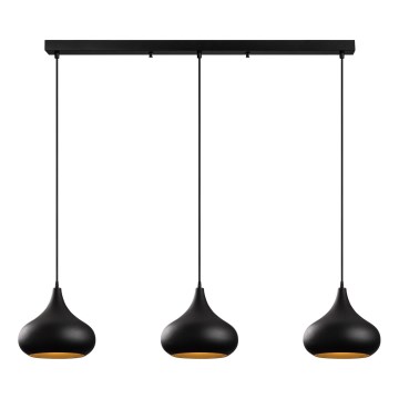 MUBA pendellampa på sladd 3xE27/40W/230V, svart