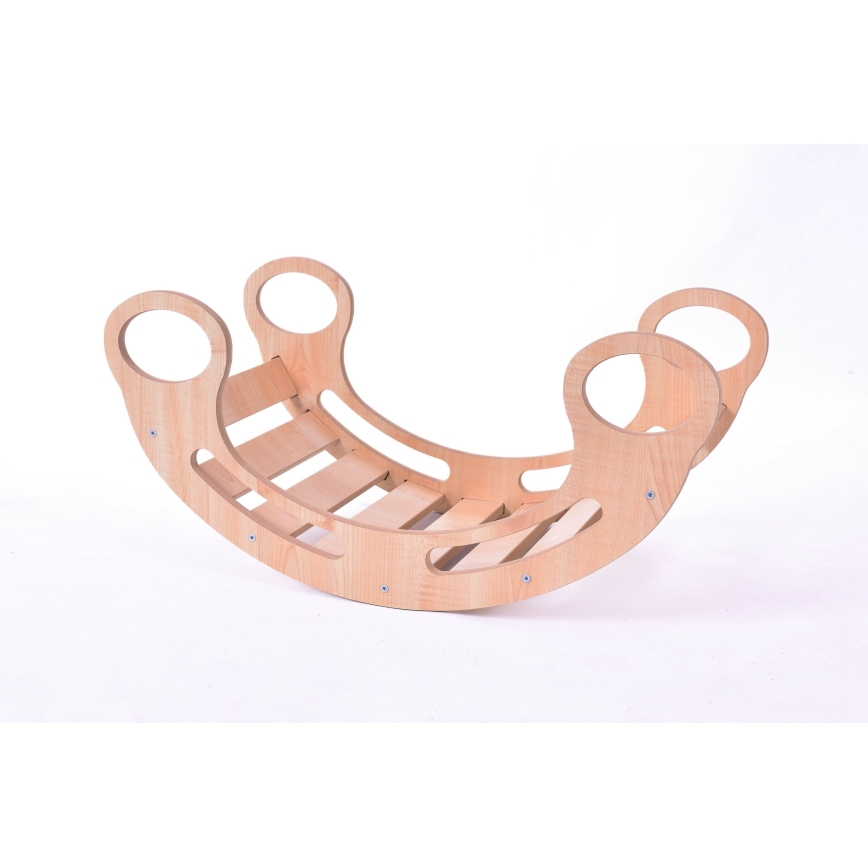 Multifunktionell Montessori-gunga i lönnträ