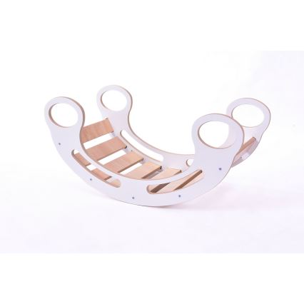 Multifunktionell Montessori-gunga vit/lönn