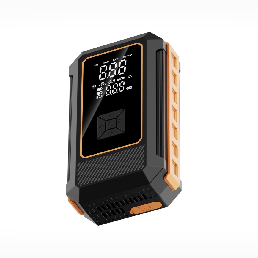 Multifunktionell startbooster med inbyggd kompressor – 8000 mAh