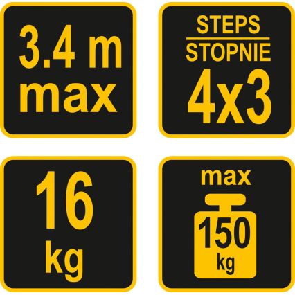 Multifunktionell stege 3,4 m