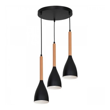 MUZA pendellampa med vajer, 3xE27/60W/230V, rund
