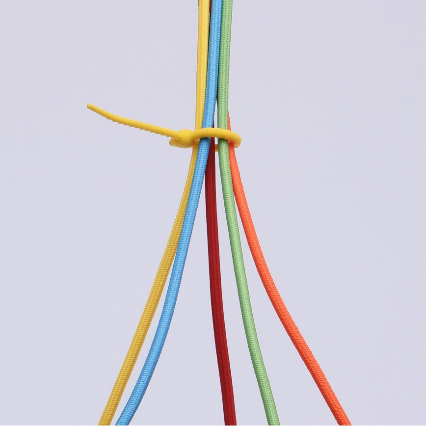 MW-LIGHT - Barn Hängande Ljuskrona med snöre KINDER 5xE27/40W/230V