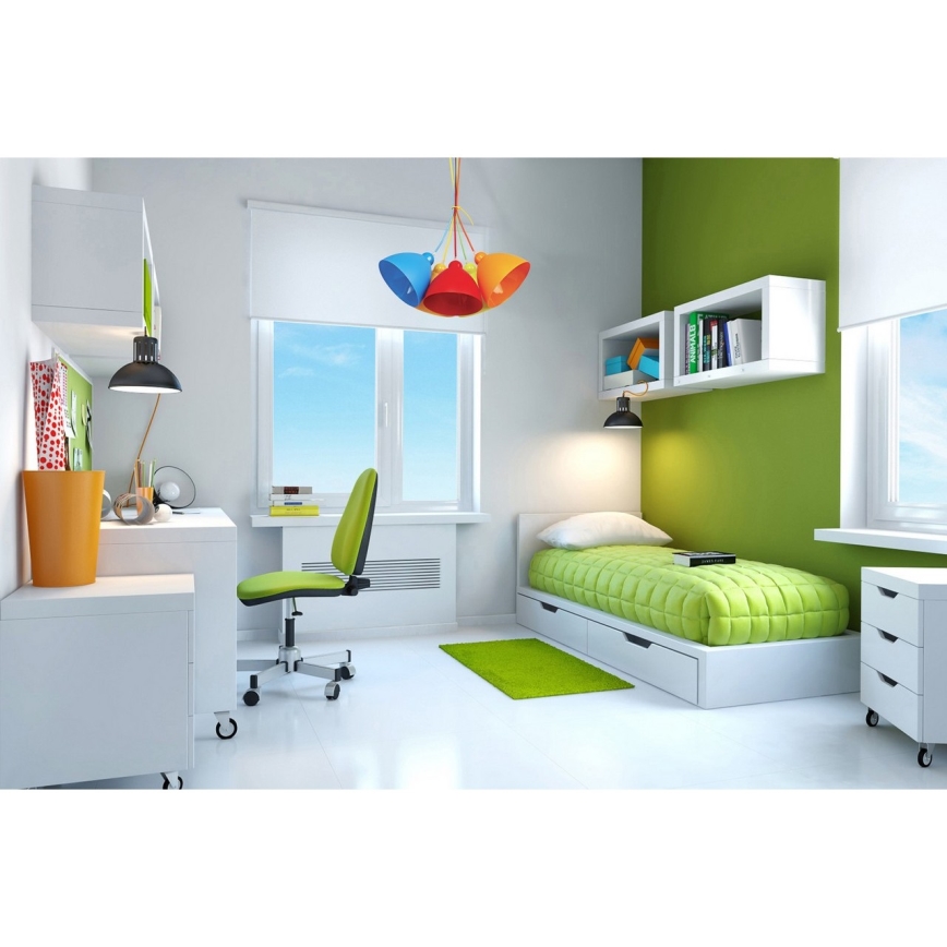 MW-LIGHT - Barn Hängande Ljuskrona med snöre KINDER 5xE27/40W/230V