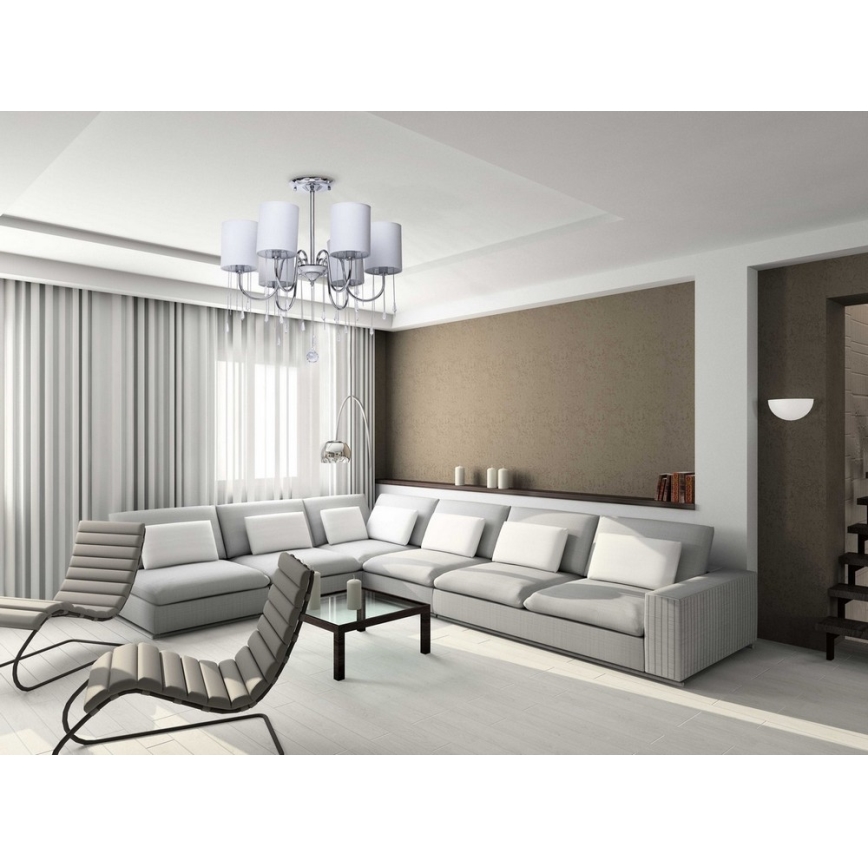 MW-LIGHT - Hängande Ljuskrona FEDERICA 6xE14/60W/230V