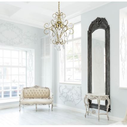 MW-LIGHT - Kristallkrona med kedja ADELE 3xE14/40W/230V