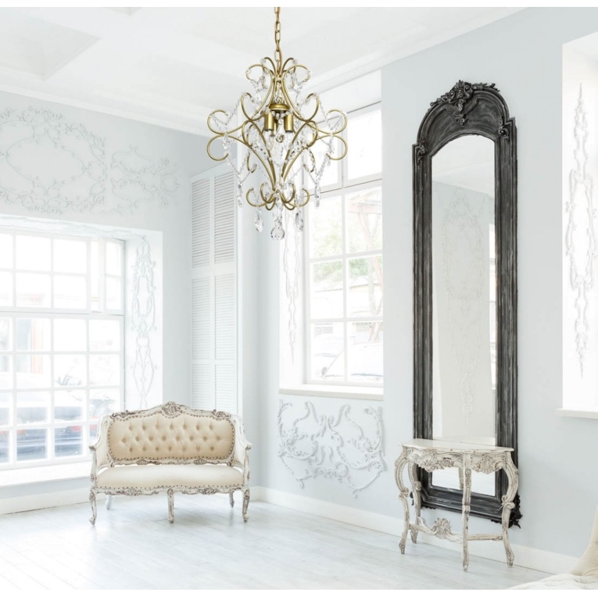 MW-LIGHT - Kristallkrona med kedja ADELE 3xE14/40W/230V