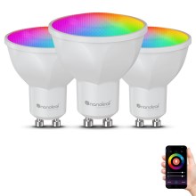Nanoleaf - KIT 3x LED RGBCW Ljusreglerad glödlampa ESSENTIALS GU10/5W/230V 2700-6500K CRI 90