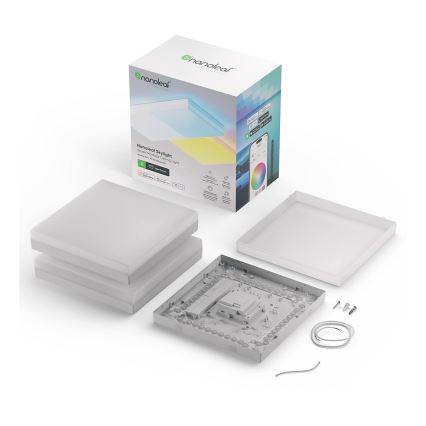 Nanoleaf - Set med 3x LED RGBW dimbara takarmaturer SKYLIGHT LED/18W/230V + 2x LED/16W/230V 2700-6500K Wi-Fi