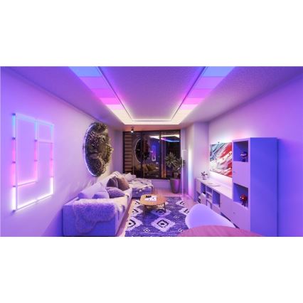 Nanoleaf - Set med 3x LED RGBW dimbara takarmaturer SKYLIGHT LED/18W/230V + 2x LED/16W/230V 2700-6500K Wi-Fi