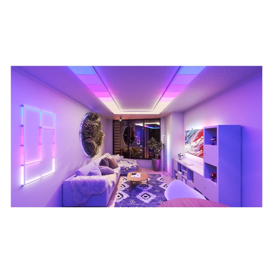 Nanoleaf - Set med 3x LED RGBW dimbara takarmaturer SKYLIGHT LED/18W/230V + 2x LED/16W/230V 2700-6500K Wi-Fi