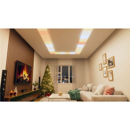 Nanoleaf - Set med 3x LED RGBW dimbara takarmaturer SKYLIGHT LED/18W/230V + 2x LED/16W/230V 2700-6500K Wi-Fi