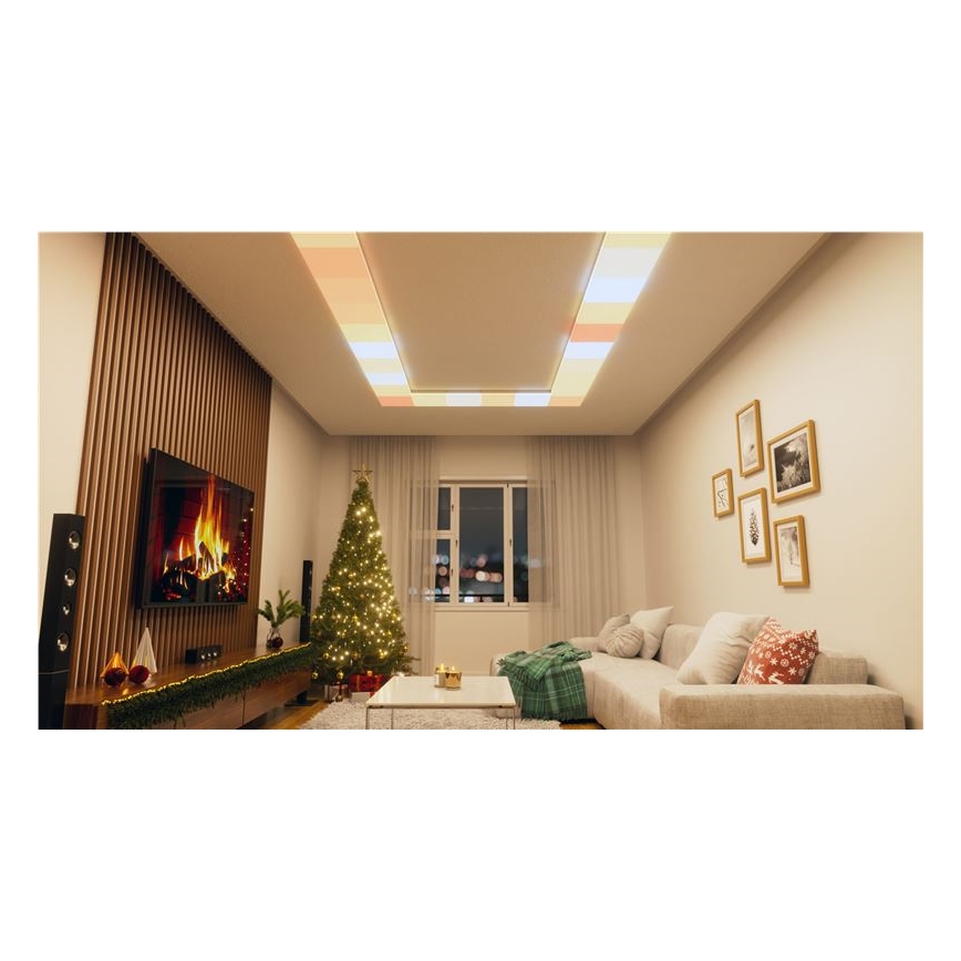 Nanoleaf - Set med 3x LED RGBW dimbara takarmaturer SKYLIGHT LED/18W/230V + 2x LED/16W/230V 2700-6500K Wi-Fi
